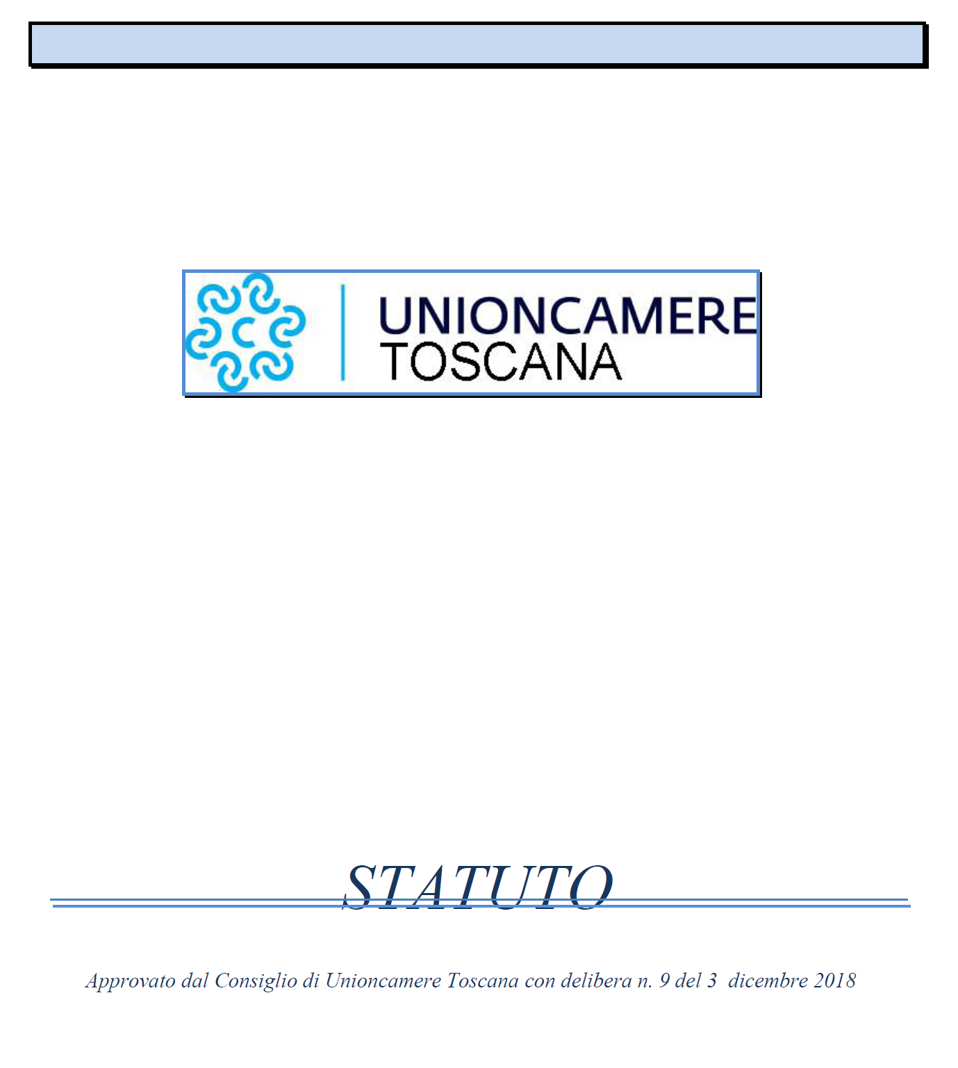 Statuto Unioncamere Toscana - Copertina