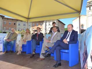 Da sinistra: Prof. Bandinelli, Assessore Grieco, Sindaco Filippeschi, Presidente Tamburini e Presidente Sereni